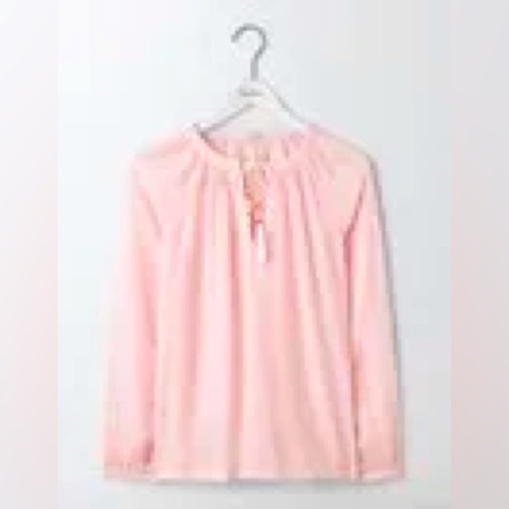 NWT Boden Gauzy Boho Top in Pink and White Stripe
